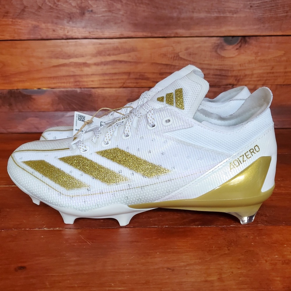 Adidas Football Cleats Adizero Electric Men 7 Gold‎ White IE4381 New